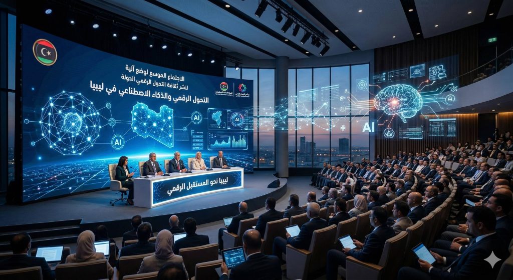 اجتماع  موسع  لوضع  آلية لنشر  ثقافة  التحول  الرقمي  بين  مؤسسات  الدول